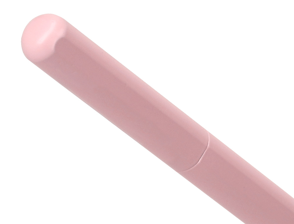 ROLLER ET ETUI EN SIMILI CUIR BELIUS SPACE B MONOCHROME SANS AGRAFE ENCRE BLEUE COLORIS ROSE DANS COFFRET CADEAU
