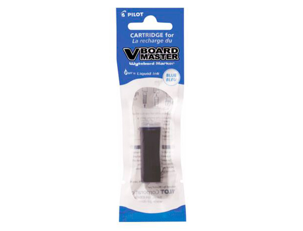 RECHARGE PILOT WBS-VS POUR MARQUEURS V BOARD MASTER TRACÉ 2MM ENCRE LIQUIDE BASE ALCOOL COULEURS VIVES BLEU