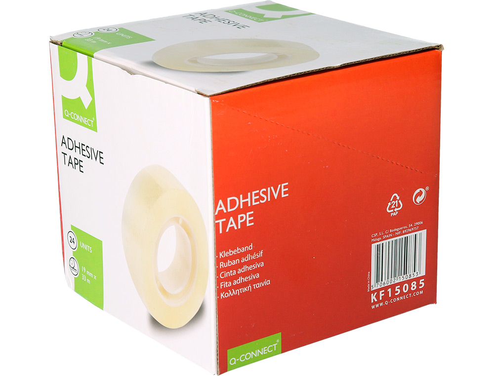 RUBAN ADHÉSIF Q-CONNECT 33MX19MM SACHET CELLOPHANE