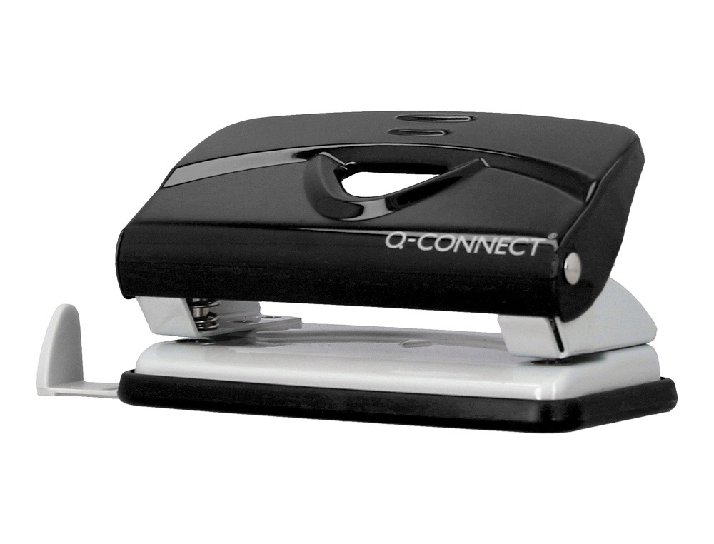 PERFORATEUR Q-CONNECT KF14214 2 TROUS OUVERTURE 1MM         CAPACITE 10 FEUILLES COLORIS  NOIR