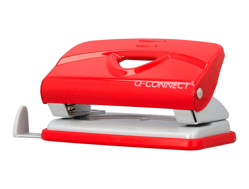 PERFORATEUR Q-CONNECT KF14216 2 TROUS OUVERTURE 1MM         CAPACITE 10 FEUILLES COLORIS  ROUGE