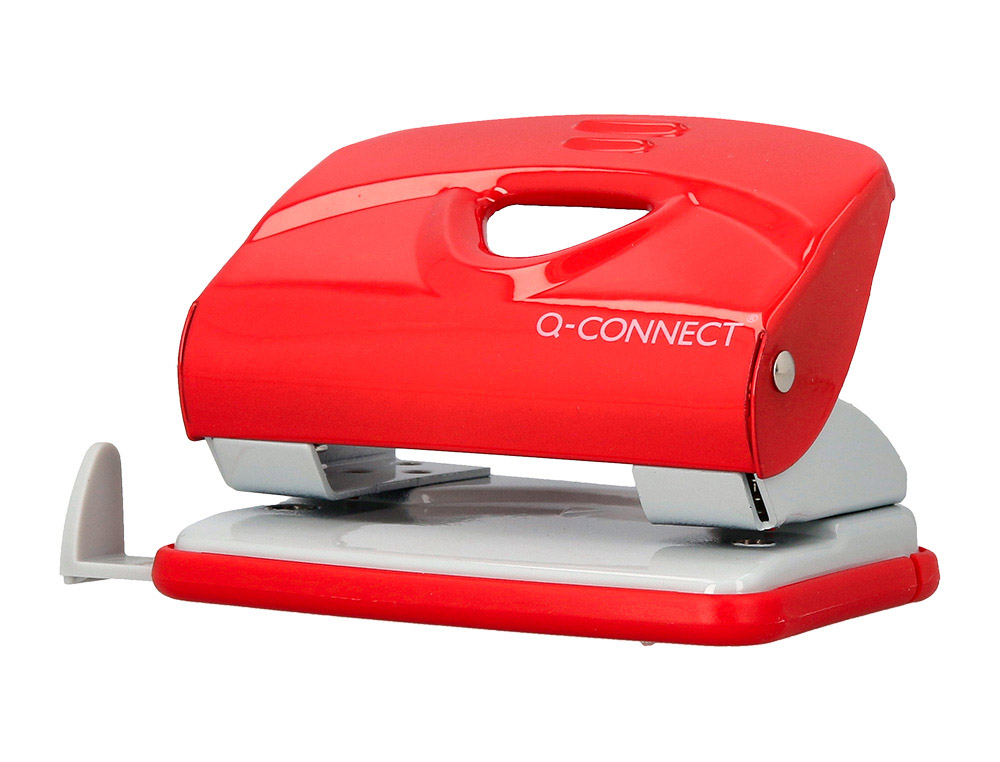 PERFORATEUR Q-CONNECT KF14219 2 TROUS OUVERTURE 2MM         CAPACITE 20 FEUILLES COLORIS  ROUGE