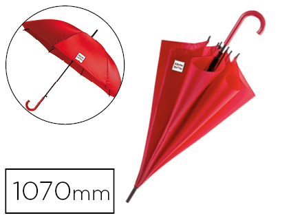 PARAPLUIE ROUGE PAPIER AUTOMATIQUE 107CM